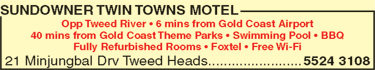 Sundowner Twin Towns Motel - Accommodation Perth 6