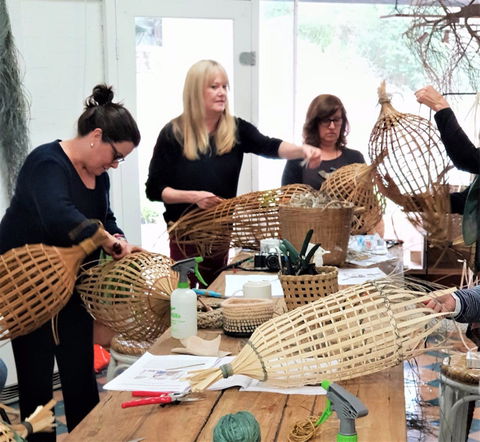 Fish Trap Lampshade Weaving - Accommodation Perth 0