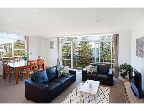 View Of Manly Pines And Waves From Large Apartment - Accommodation Perth 0