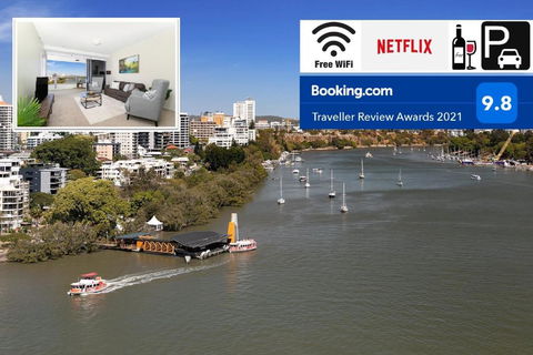Amazing River View - 3 Bedroom Apartment - Brisbane CBD - Netflix - Fast Wifi - Carpark - Accommodation Perth 0